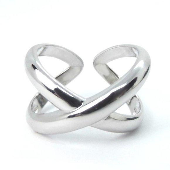 Criss cross modern ring - Picture 4 of 6